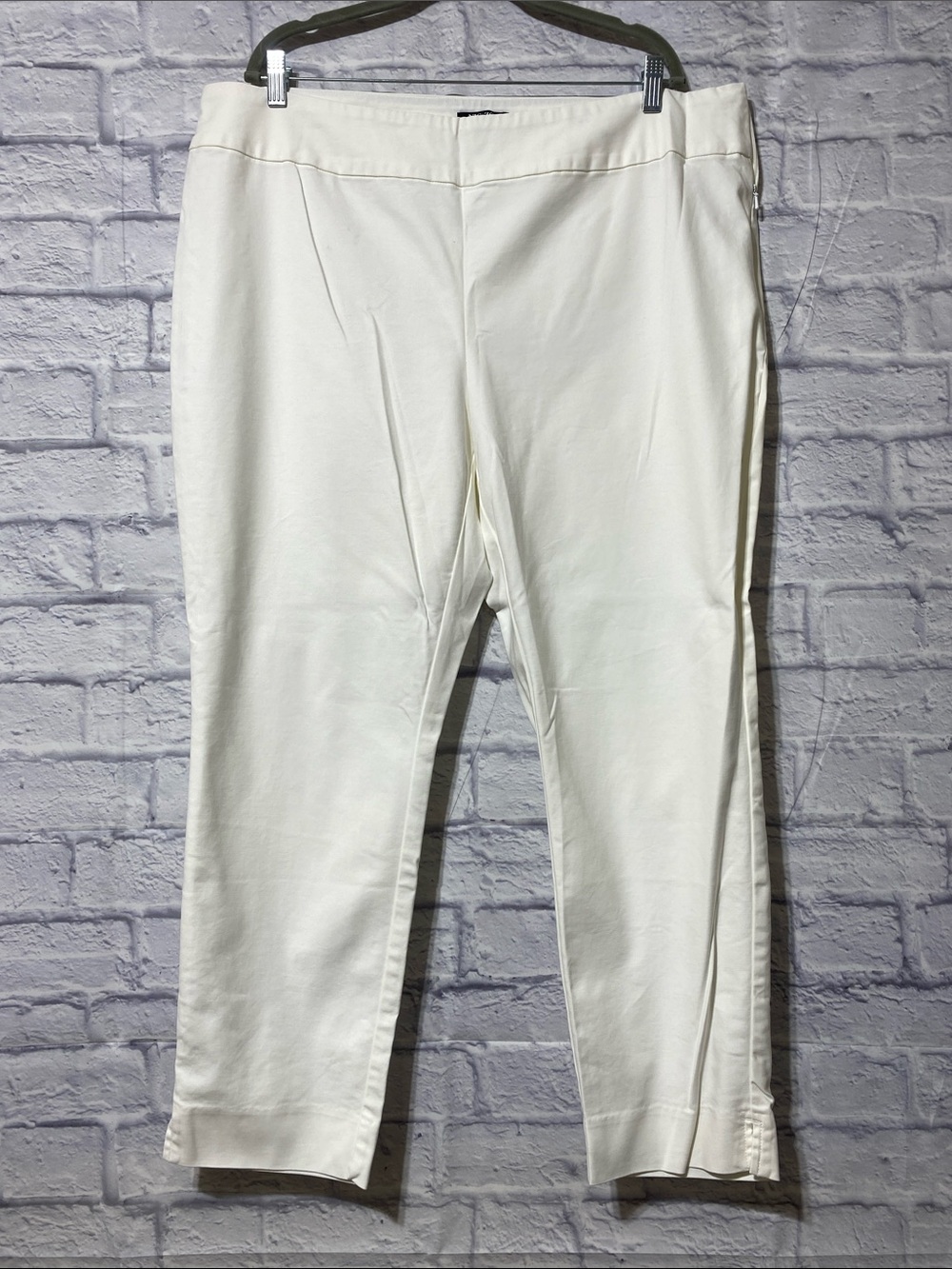 NIC+ZOE Cream Wide-Leg Casual Pants